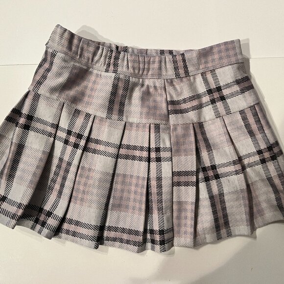 abercrombie kids pleated skirt - gray pink and white - size 11/12 NWT - Picture 11 of 12